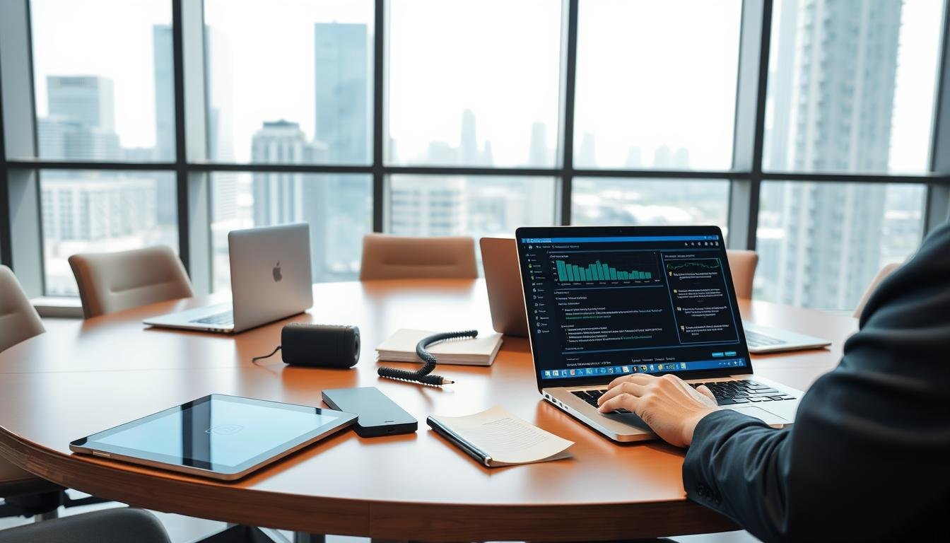 ferramentas de transcrição e resumo de reunião com IA